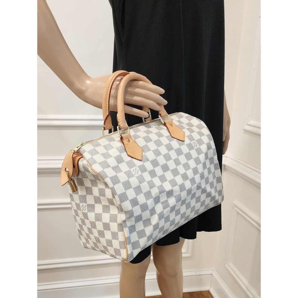 Louis Vuitton Speedy 30 Damier Azur Canvas Tote | Mint Condition - Picture 10 of 11